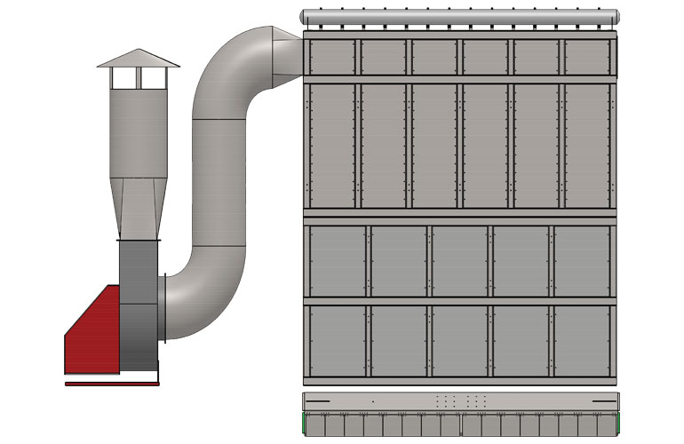 CABINET TYPE INTAKE PIT DUST ASPIRATION SYSTEM