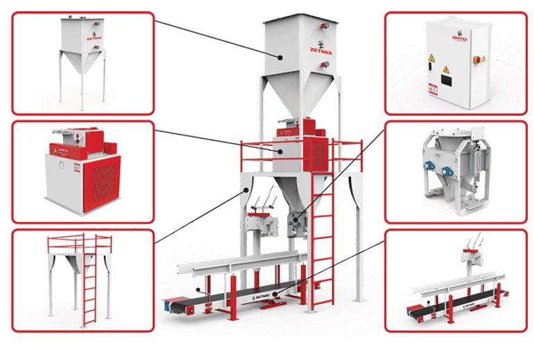 25-50 KG SINGLE WEIGHING SINGLE UNLOADING LEGUME PACKING 